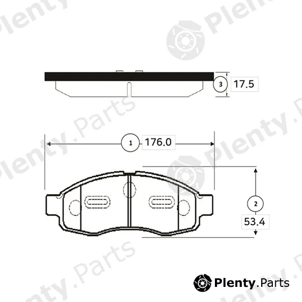 CTR GK0728 — Brake Pad Set, disc brake