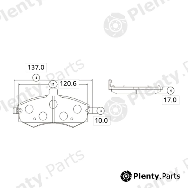 CTR GK0481 — Brake Pad Set, disc brake