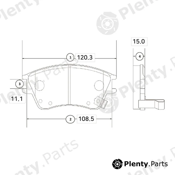 CTR GK0474 — Brake Pad Set, disc brake