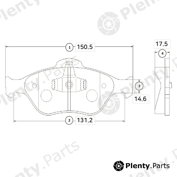 CTR GK0160 — Brake Pad Set, disc brake