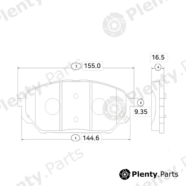 CTR GK0493 — Brake Pad Set, disc brake