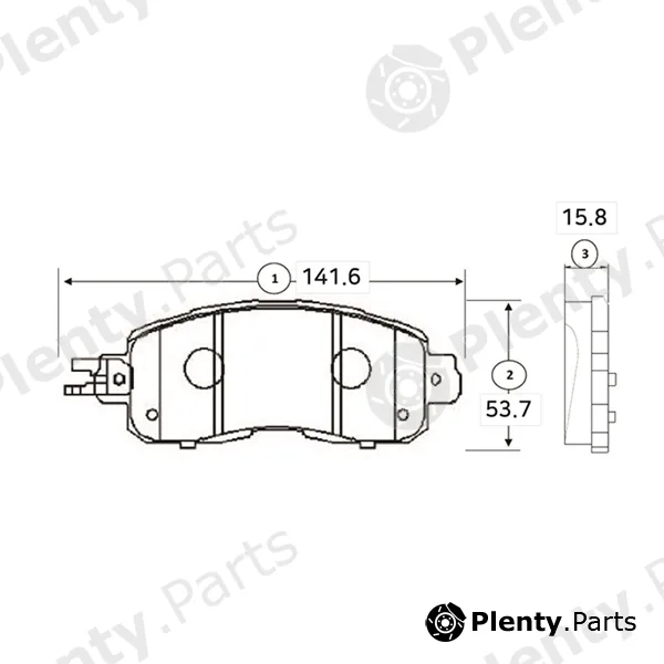 CTR GK1358 — Brake Pad Set, disc brake