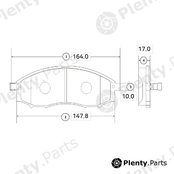CTR GK0726 — Brake Pad Set, disc brake