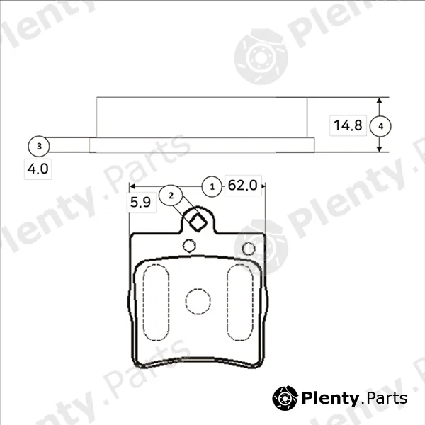CTR GK0062 — Brake Pad Set, disc brake
