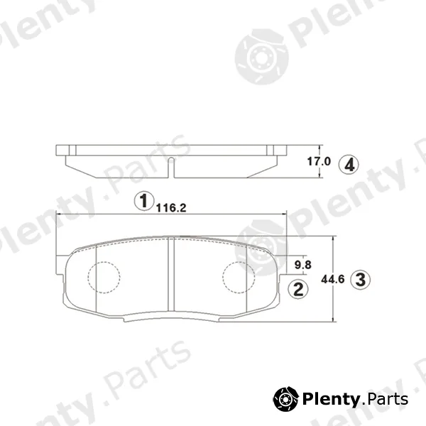 CTR GK1076 — Brake Pad Set, disc brake