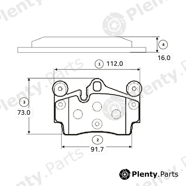CTR GK1300 — Brake Pad Set, disc brake