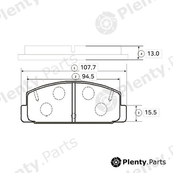 CTR GK0695 — Brake Pad Set, disc brake