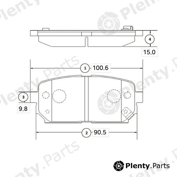 CTR GK0548 — Brake Pad Set, disc brake