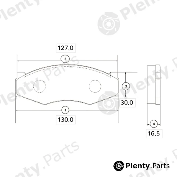 CTR GK0980 — Brake Pad Set, disc brake