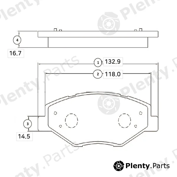 CTR GK0402 — Brake Pad Set, disc brake