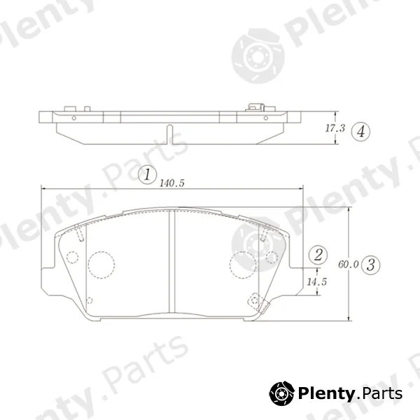 CTR GK1388 — Brake Pad Set, disc brake