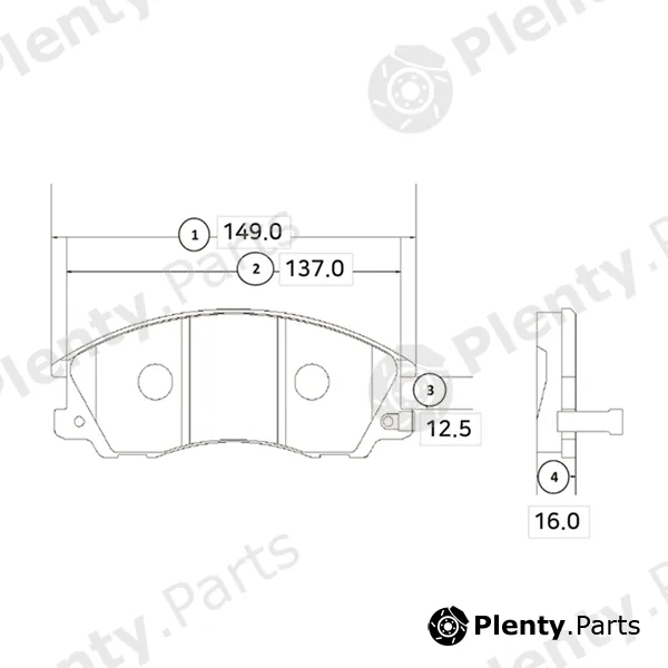 CTR GK0476 — Brake Pad Set, disc brake