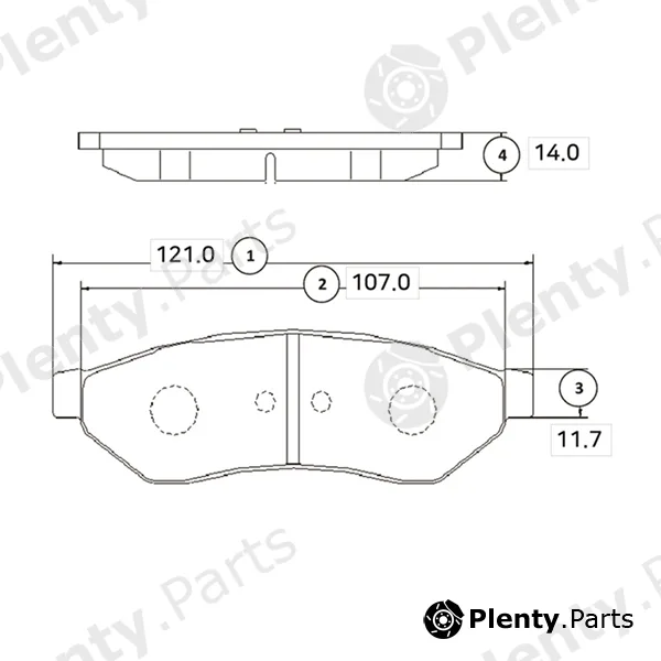 CTR GK0446 — Brake Pad Set, disc brake