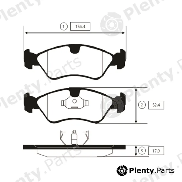 CTR GK0432 — Brake Pad Set, disc brake