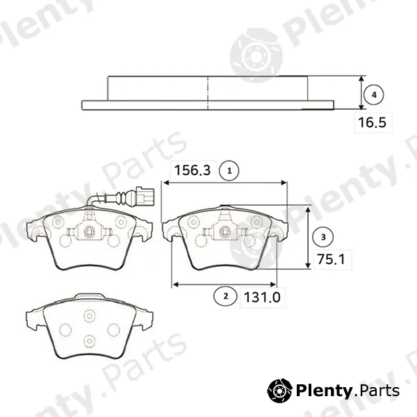 CTR GK1258 — Brake Pad Set, disc brake