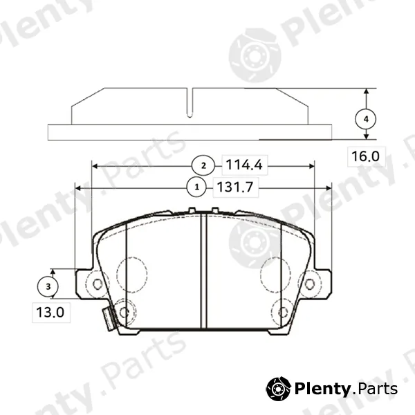 CTR GK0342 — Brake Pad Set, disc brake