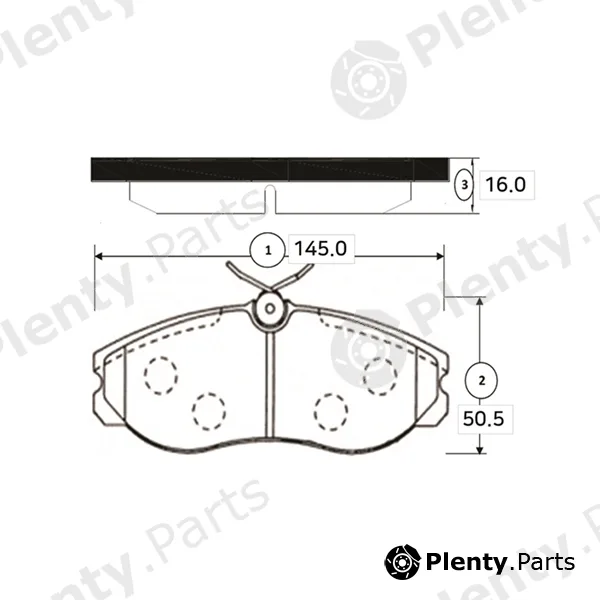 CTR GK0851 — Brake Pad Set, disc brake