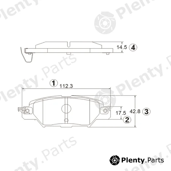 CTR GK1424 — Brake Pad Set, disc brake