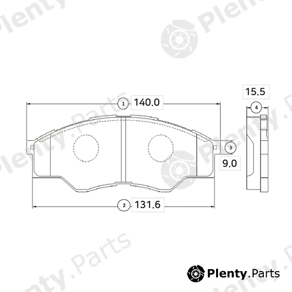 CTR GK1084 — Brake Pad Set, disc brake