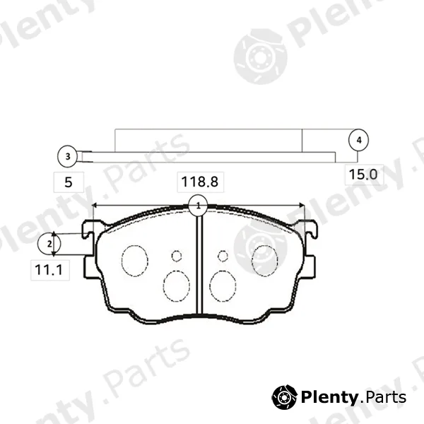 CTR GK0665 — Brake Pad Set, disc brake