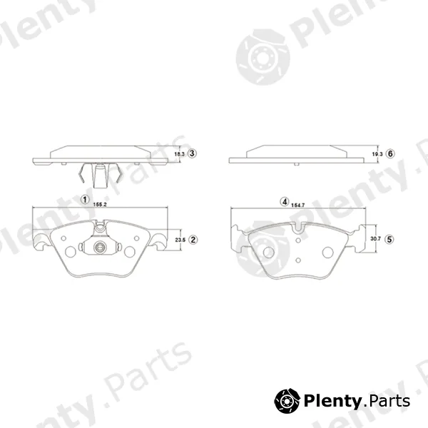 CTR GK1419 — Brake Pad Set, disc brake