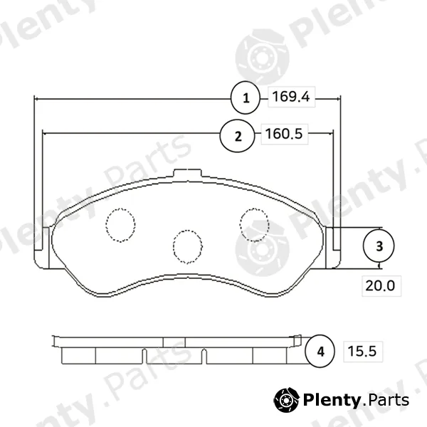 CTR GK0147 — Brake Pad Set, disc brake