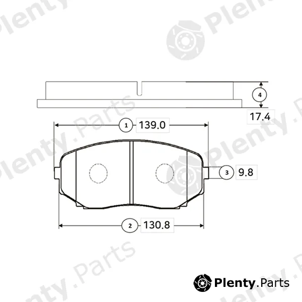 CTR GK0711 — Brake Pad Set, disc brake