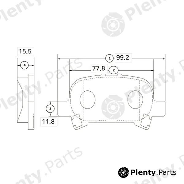 CTR GK1045 — Brake Pad Set, disc brake