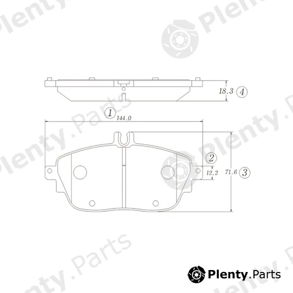CTR GK1474 — Brake Pad Set, disc brake