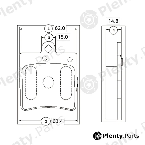 CTR GK0038 — Brake Pad Set, disc brake