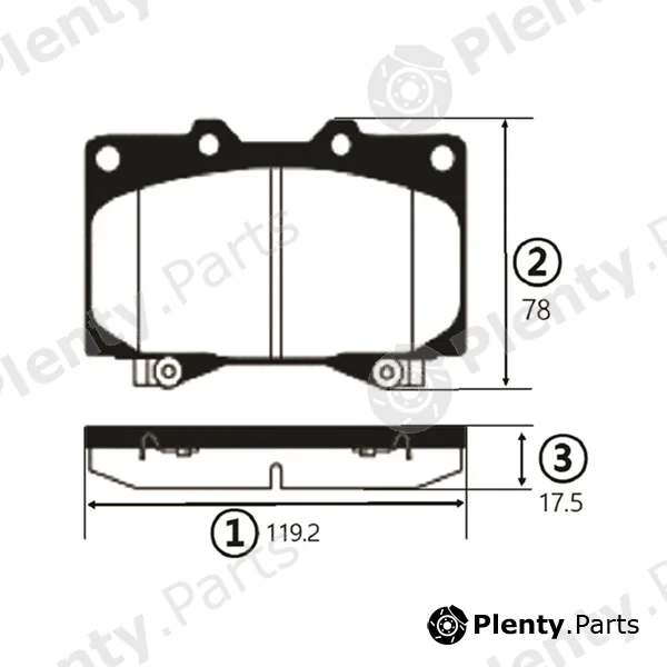 CTR GK1043 — Brake Pad Set, disc brake