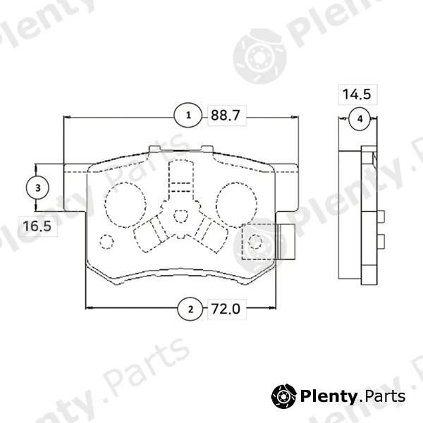 CTR GK0339 — Brake Pad Set, disc brake