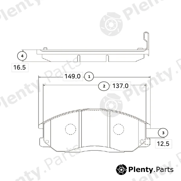 CTR GK0468 — Brake Pad Set, disc brake