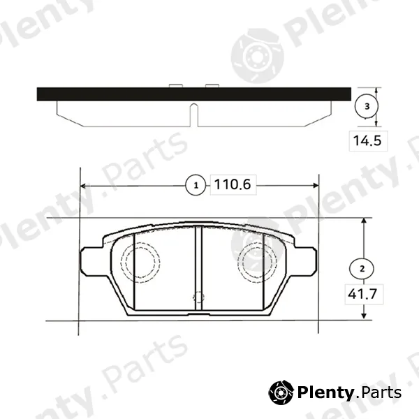CTR GK0710 — Brake Pad Set, disc brake