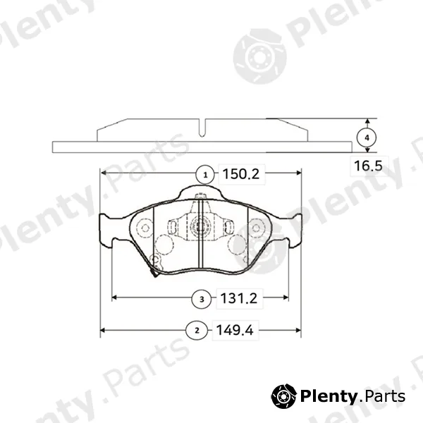 CTR GK1178 — Brake Pad Set, disc brake