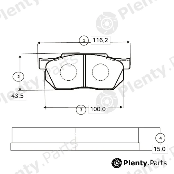 CTR GK0367 — Brake Pad Set, disc brake