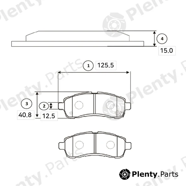 CTR GK0713 — Brake Pad Set, disc brake