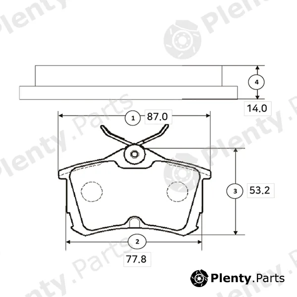 CTR GK0380 — Brake Pad Set, disc brake