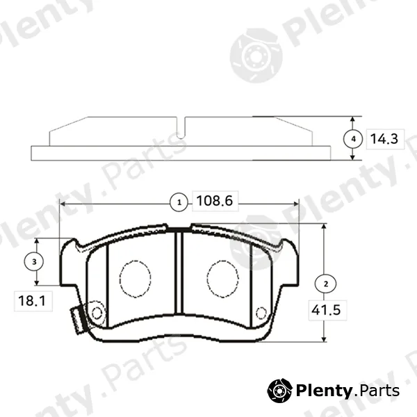 CTR GK0143 — Brake Pad Set, disc brake