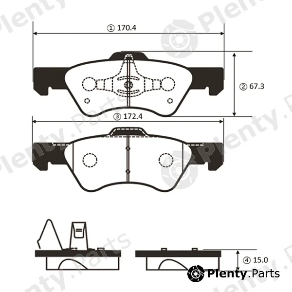 CTR GK0204 — Brake Pad Set, disc brake