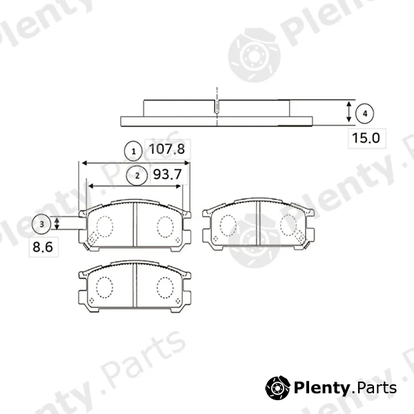 CTR GK0997 — Brake Pad Set, disc brake