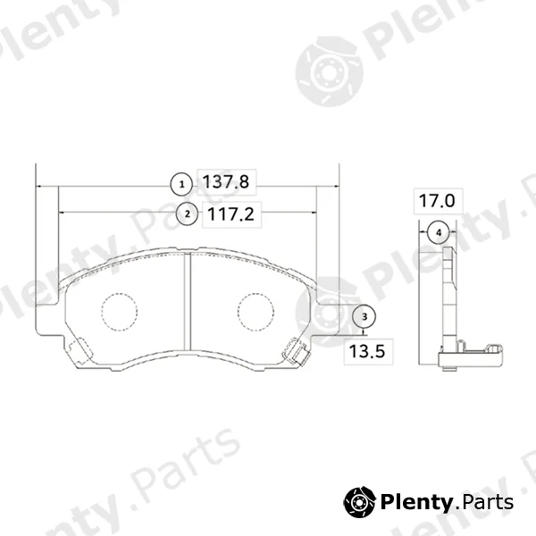 CTR GK0989 — Brake Pad Set, disc brake