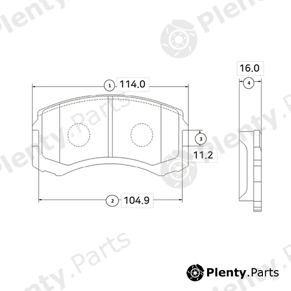 CTR GK0580 — Brake Pad Set, disc brake