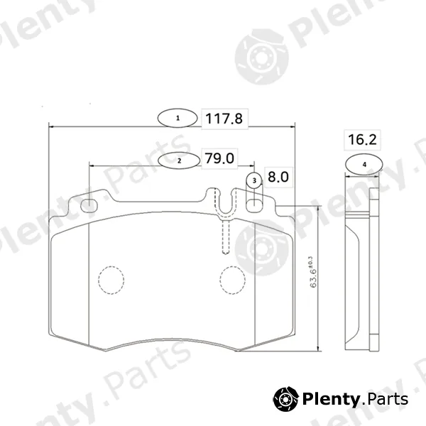 CTR GK0034 — Brake Pad Set, disc brake