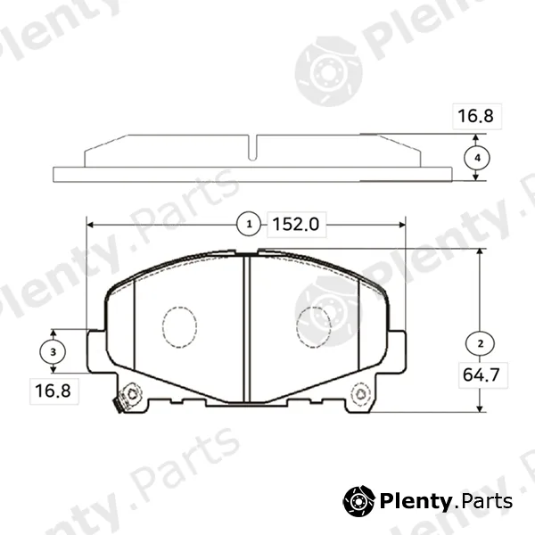 CTR GK0400 — Brake Pad Set, disc brake