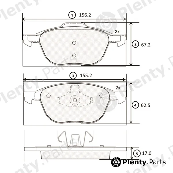 CTR GK0159 — Brake Pad Set, disc brake