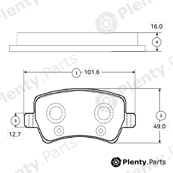 CTR GK0173 — Brake Pad Set, disc brake