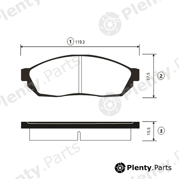 CTR GK0441 — Brake Pad Set, disc brake
