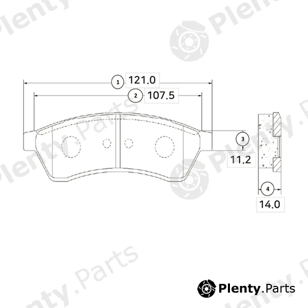CTR GK0437 — Brake Pad Set, disc brake