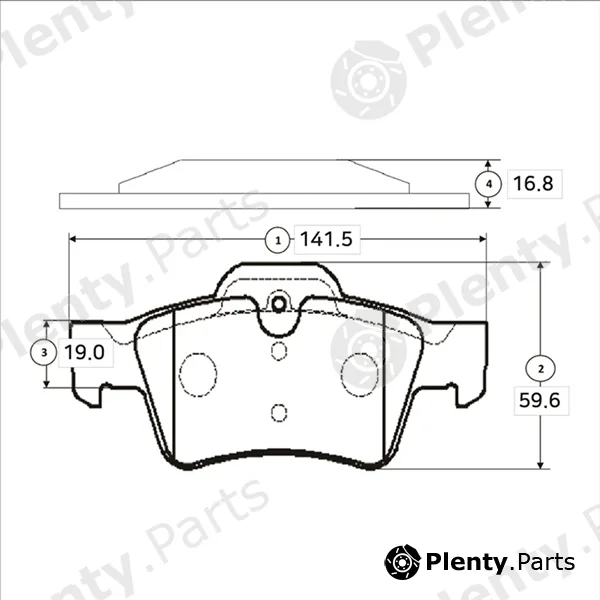 CTR GK0080 — Brake Pad Set, disc brake